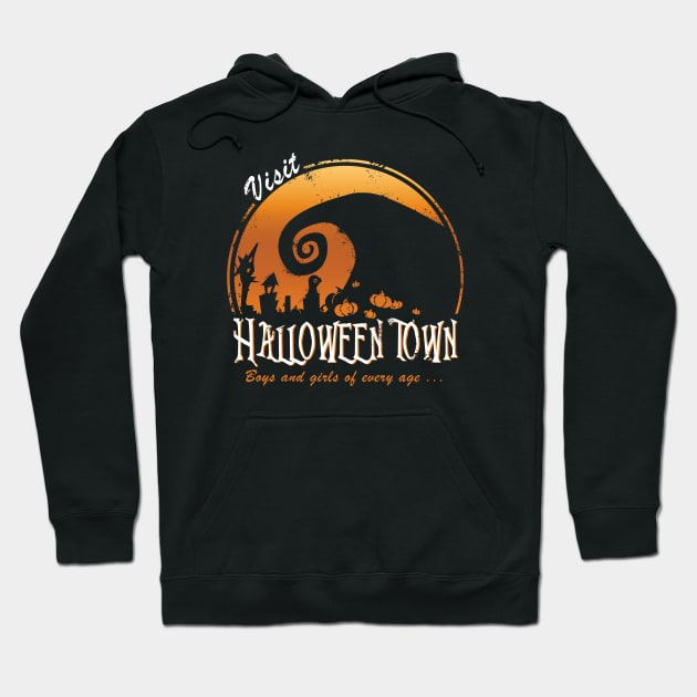 Visit Halloween Town Hoodie by Apgar Arts